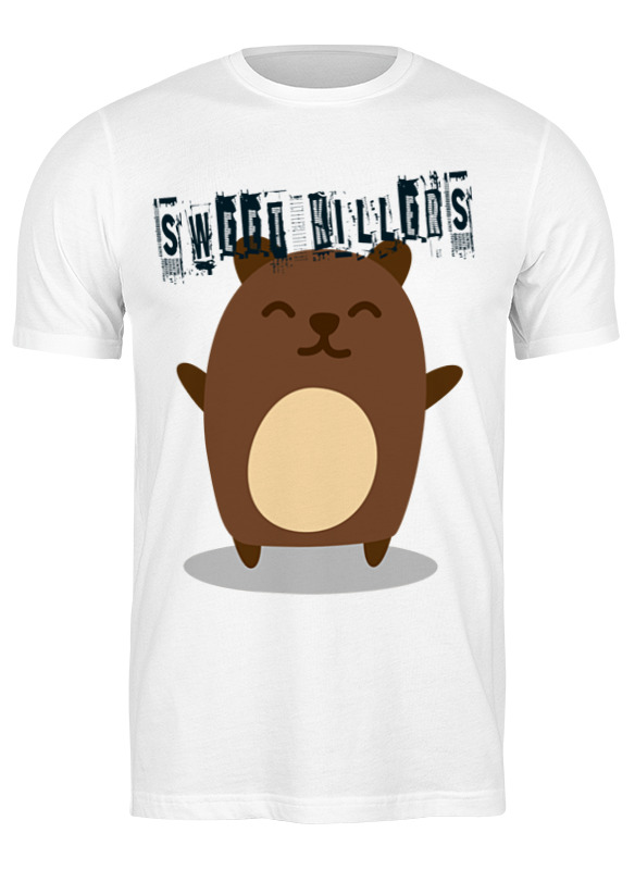 

Футболка мужская Printio Bear here белая S, Белый, Bear here