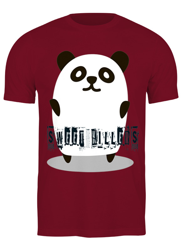 

Футболка мужская Printio Bear here бордовая S, Бордовый, Bear here