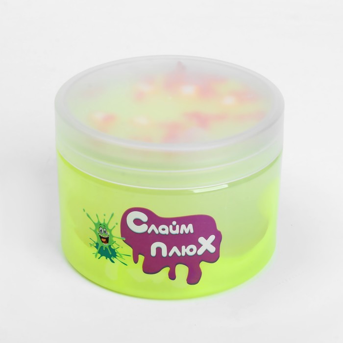

Двухслойный Слайм «Море» с шармиками, жёлтый, 350 г