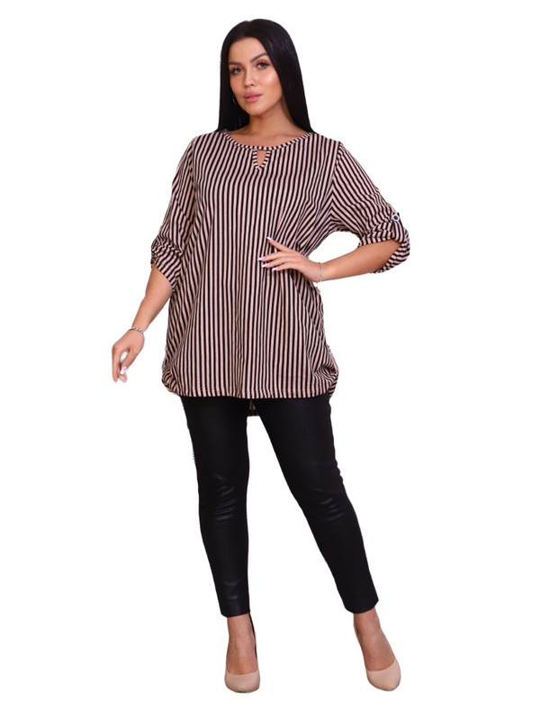 

Блуза женская New Life jersey 102-007 коричневая 62 RU, 102-007