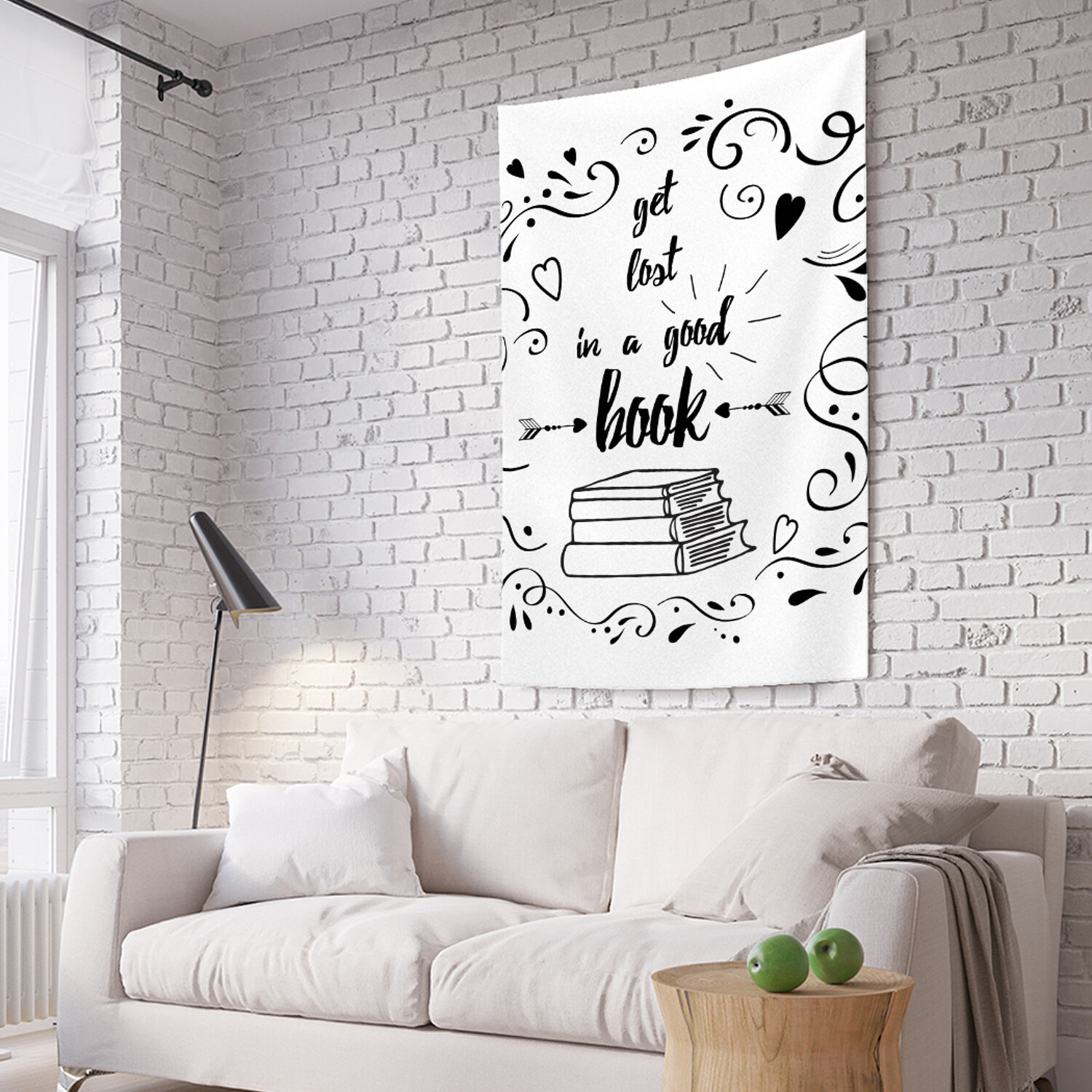 фото Вертикальное фотопанно на стену joyarty "заблудиться в хорошей книге", 150x200 см