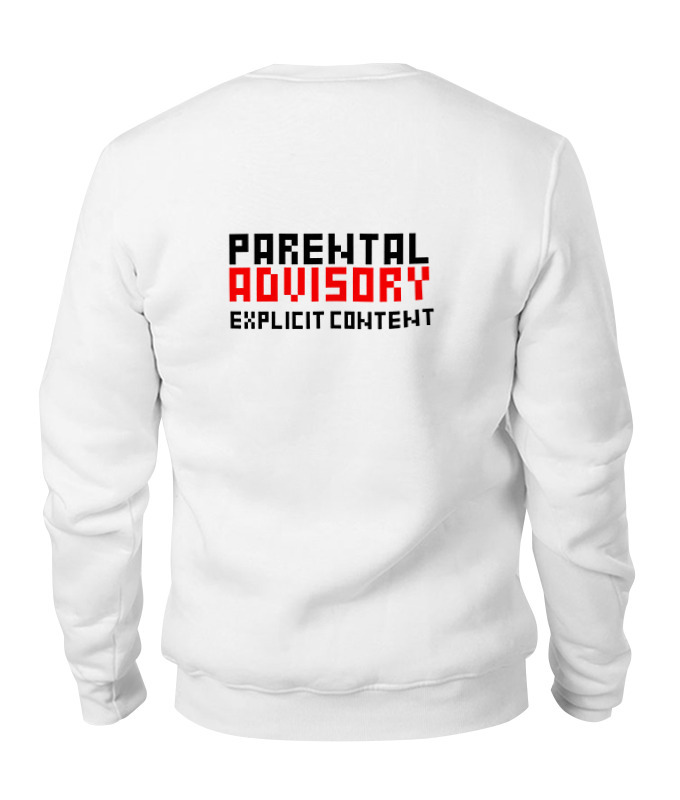 

Свитшот унисекс Printio Parental advisory explicit белый M, Parental advisory explicit