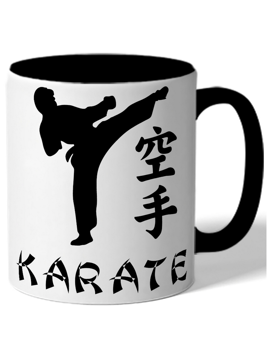 фото Кружка drabs karate черный силуэт