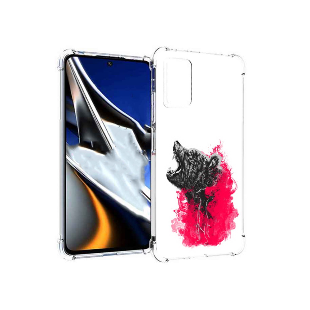

Чехол MyPads Tocco для Xiaomi Poco X4 Pro 5G медведь в дымке, Прозрачный, Tocco