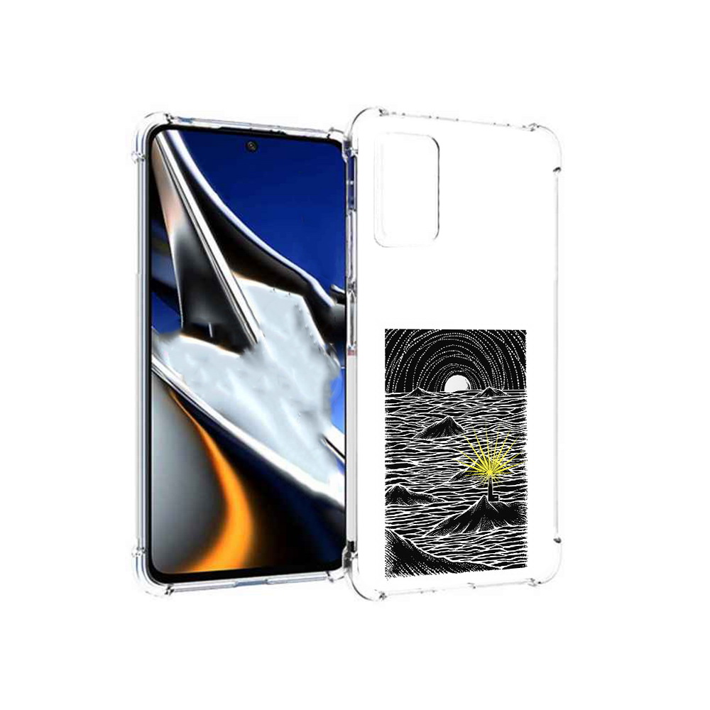 

Чехол MyPads Tocco для Xiaomi Poco X4 Pro 5G маяк в черно белом море, Прозрачный, Tocco