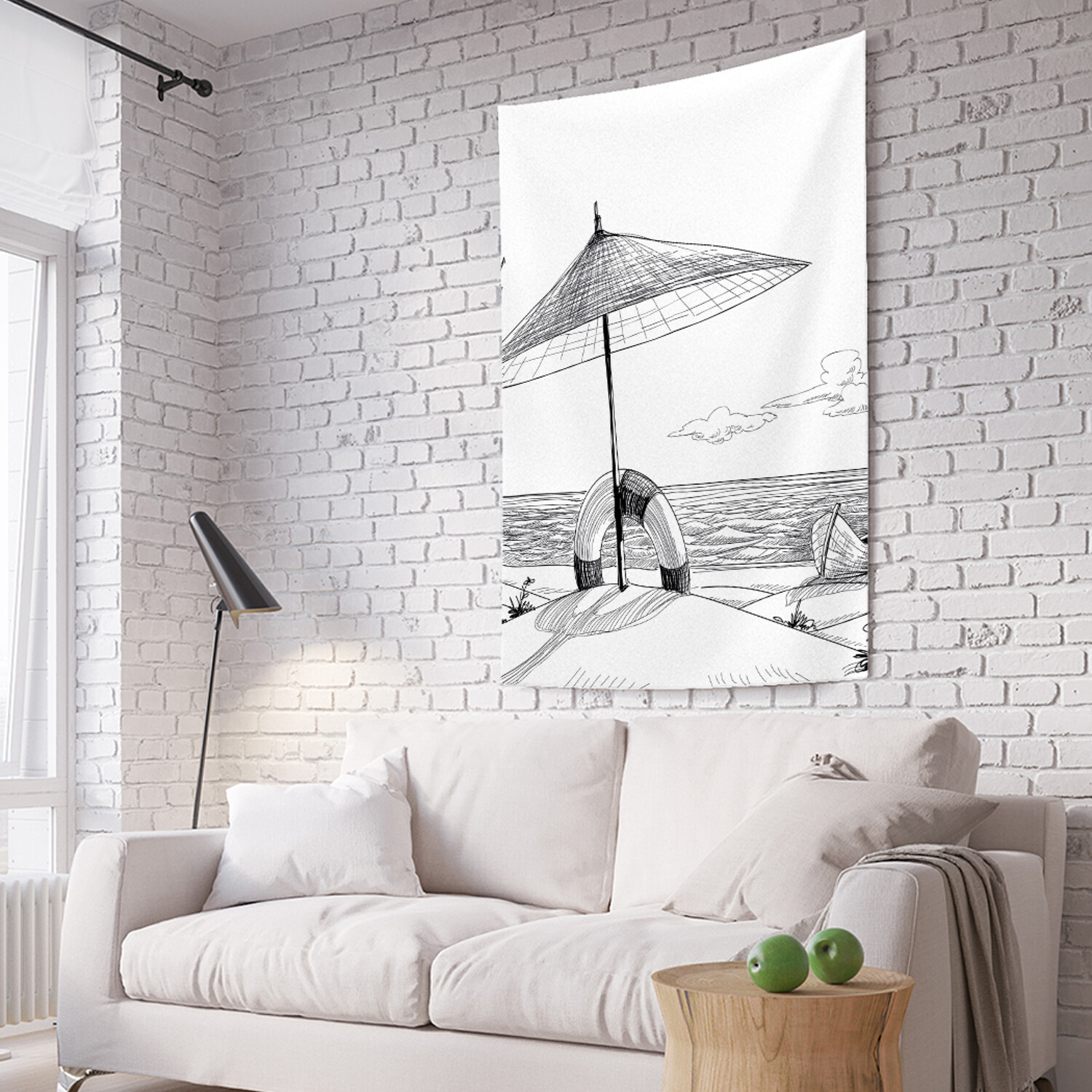 

Вертикальное фотопанно на стену JoyArty Место спасателя на пляже 150x200 см, Место спасателя на пляже