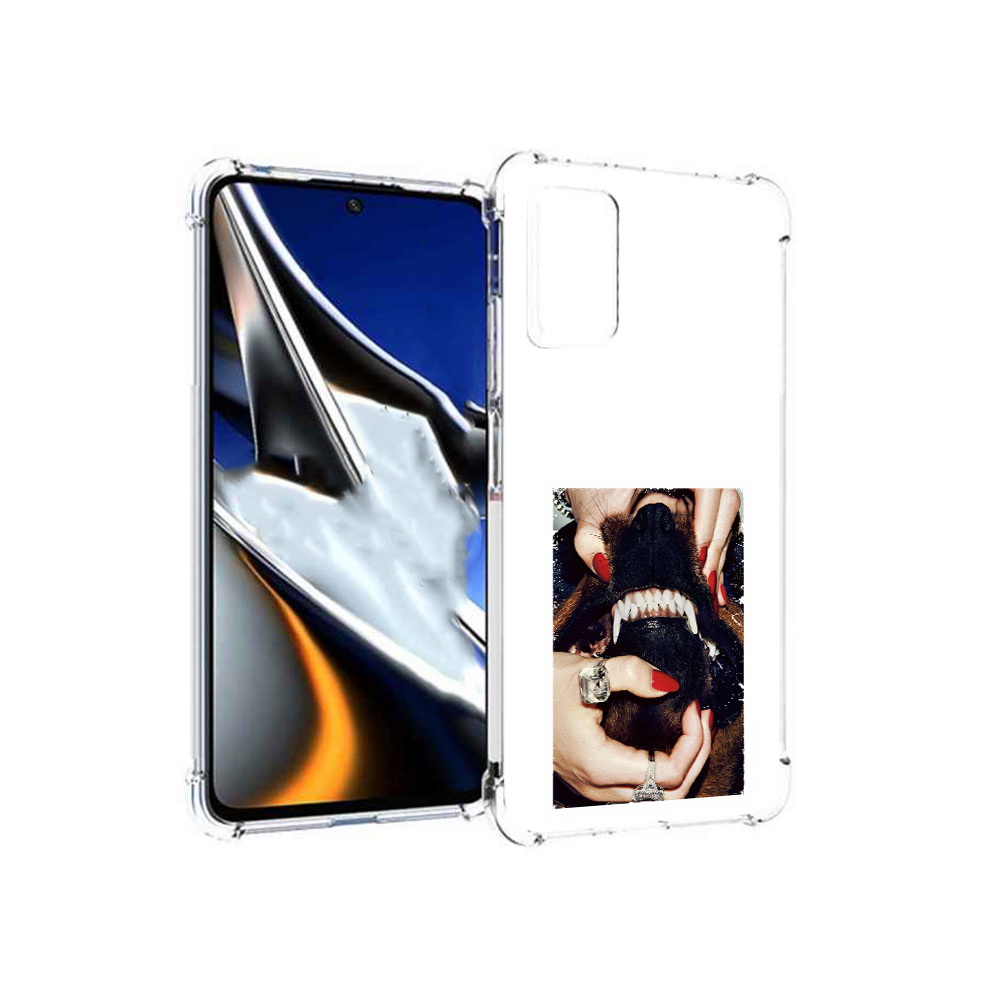 

Чехол MyPads Tocco для Xiaomi Poco X4 Pro 5G маникюр, Прозрачный, Tocco