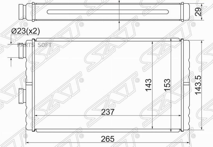 

Радиатор Отопителя Салона Mitsubishi Lancer X 07-/Outlander 07-/Asx 10- Sat арт. ST-MBW5-3