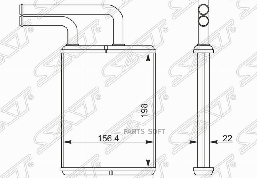 

Радиатор Отопителя Салона Mitsubishi Outlander 00-06/Lancer Cs 03-07 Sat арт. ST-MBW4-395-