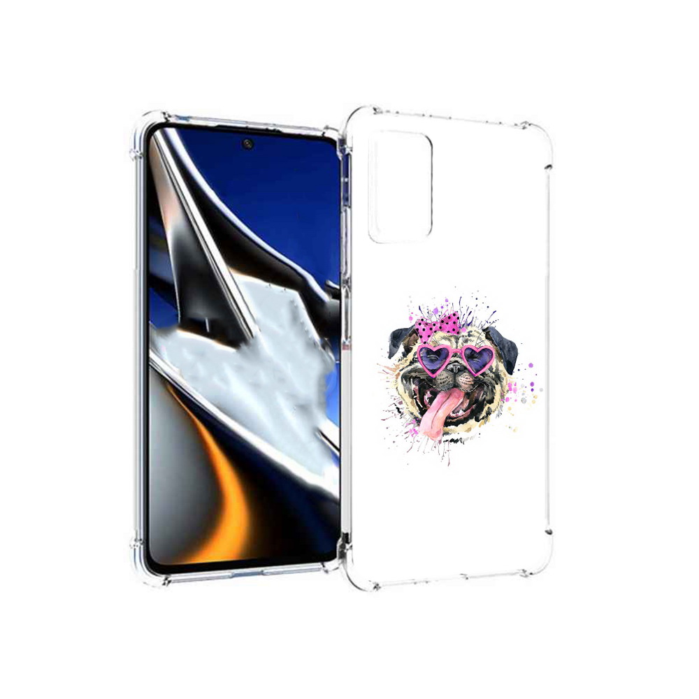 

Чехол MyPads Tocco для Xiaomi Poco X4 Pro 5G Веселая собака, Прозрачный, Tocco