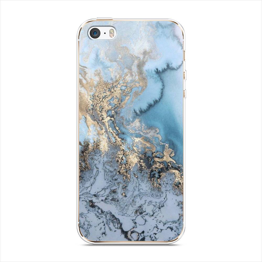 фото Чехол awog "морозная лавина синяя" для apple iphone 5/5s/se