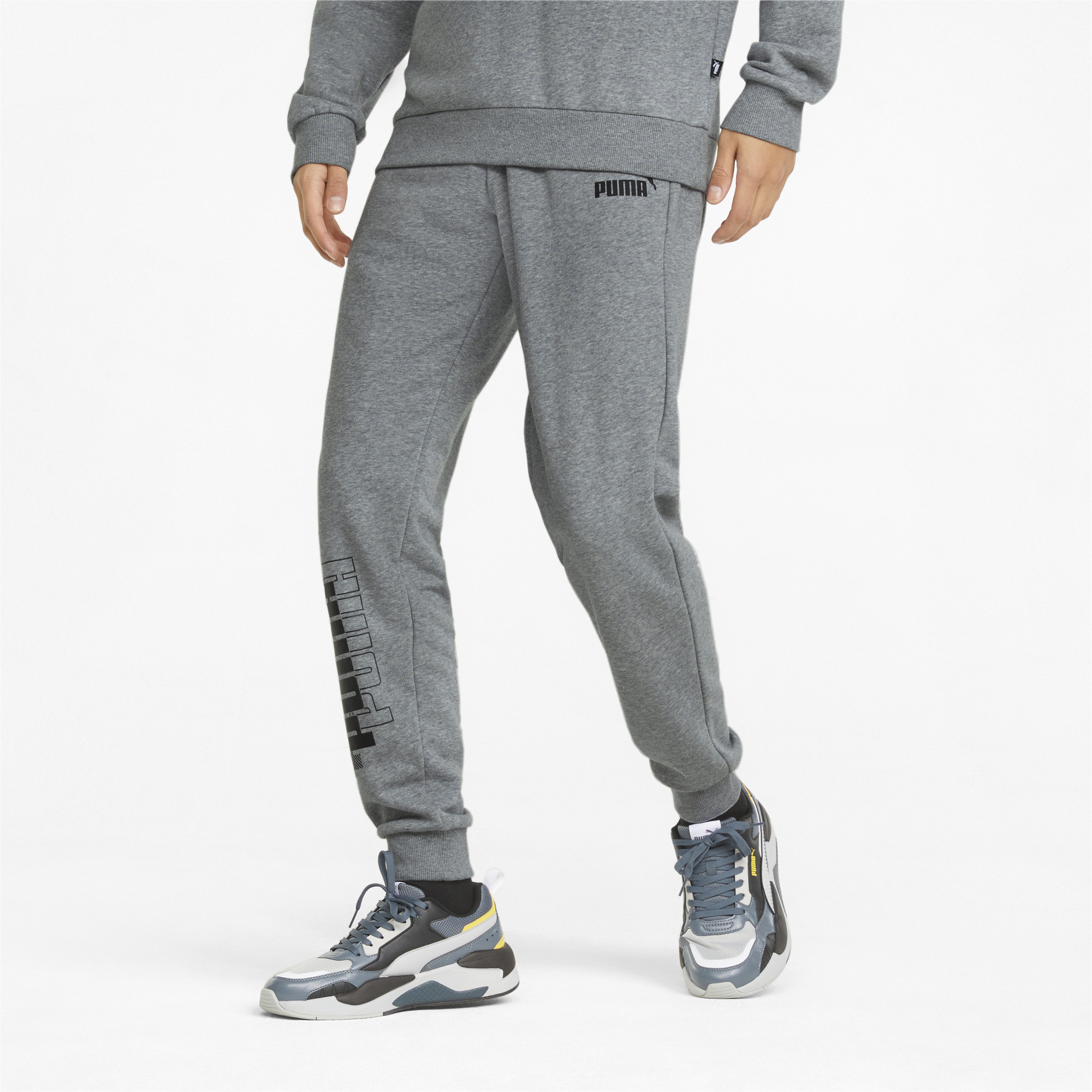 фото Спортивные брюки мужские puma power logo sweatpants tr cl серые 3xl