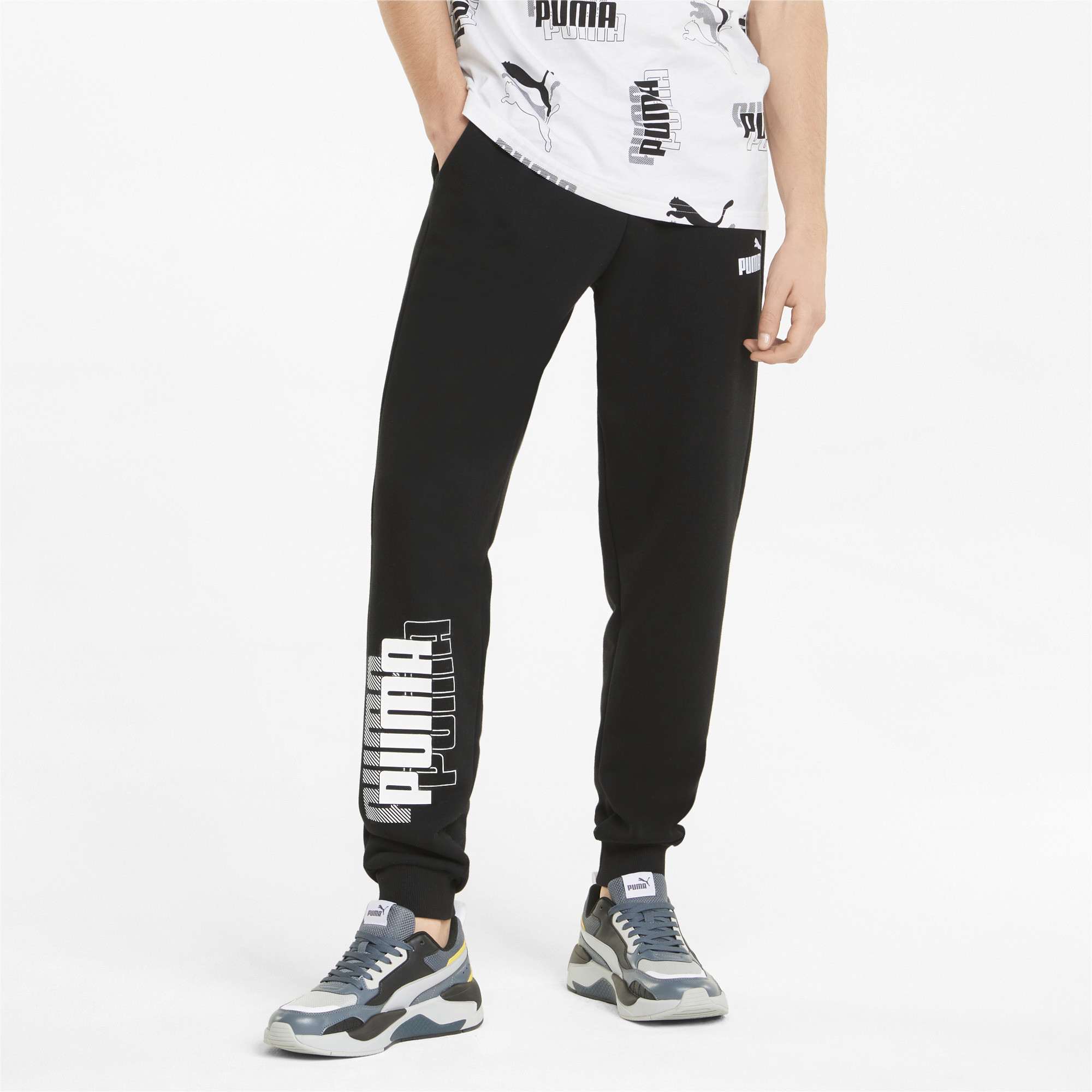 фото Спортивные брюки мужские puma power logo sweatpants tr cl черные 3xl