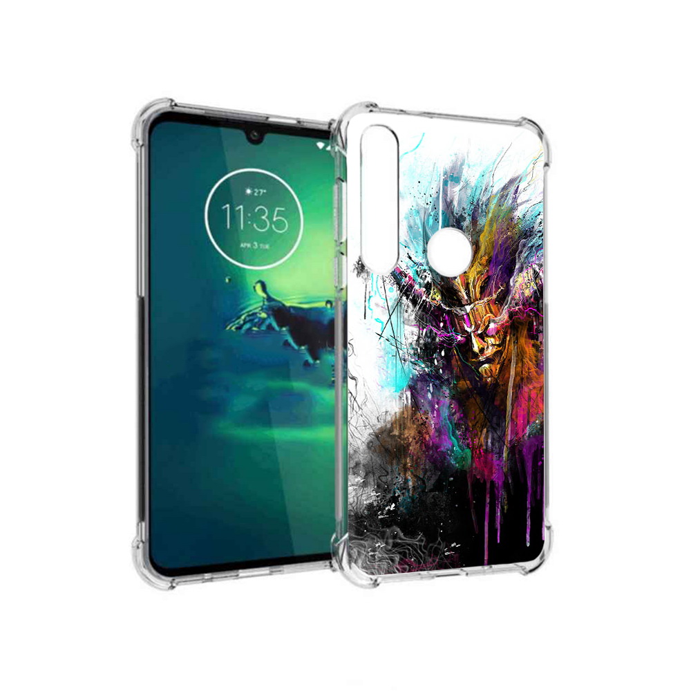 

Чехол MyPads Tocco для Motorola Moto G8 Plus яркий дьявол (PT227062.344.709), Прозрачный, Tocco