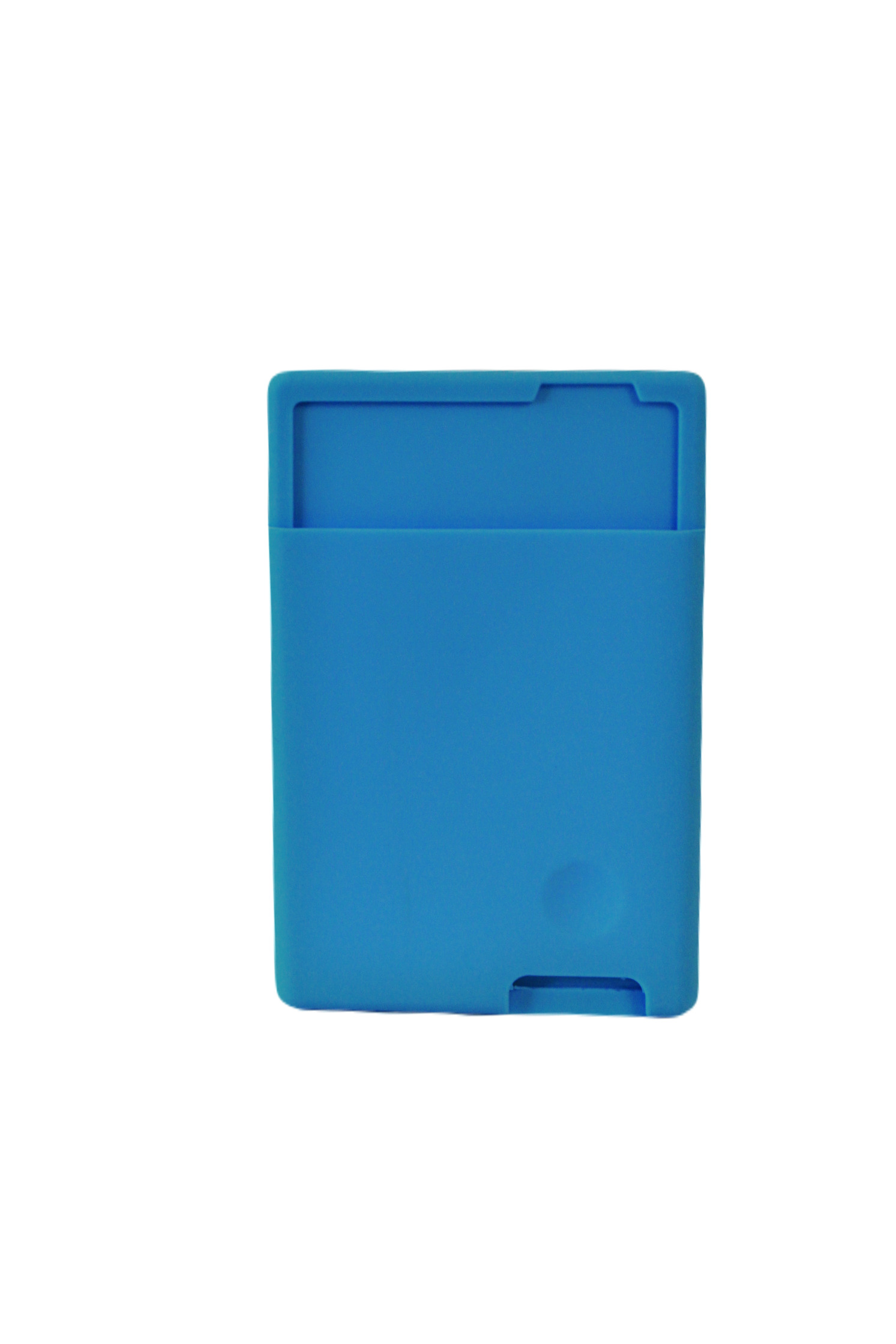 фото Картхолдер чехол бумажник силиконовый самоклеящийся кошелек для карт для телефона голубой nobrand