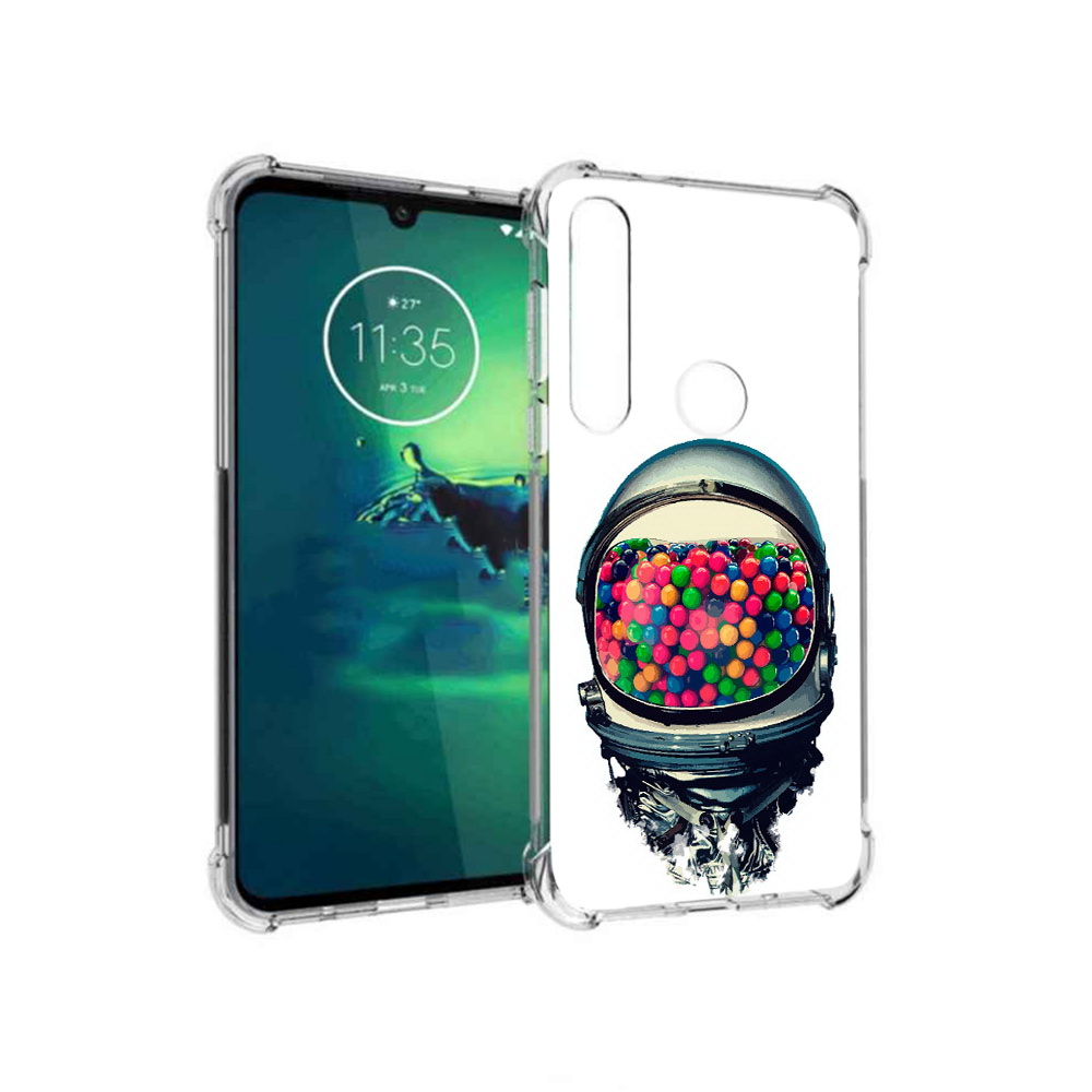 

Чехол MyPads Tocco для Motorola Moto G8 Plus шлем космонавта (PT227062.344.700), Прозрачный, Tocco