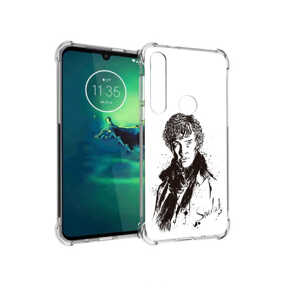 

Чехол MyPads Tocco для Motorola Moto G8 Plus шерлок холмс портрет (PT227062.344.698), Прозрачный, Tocco