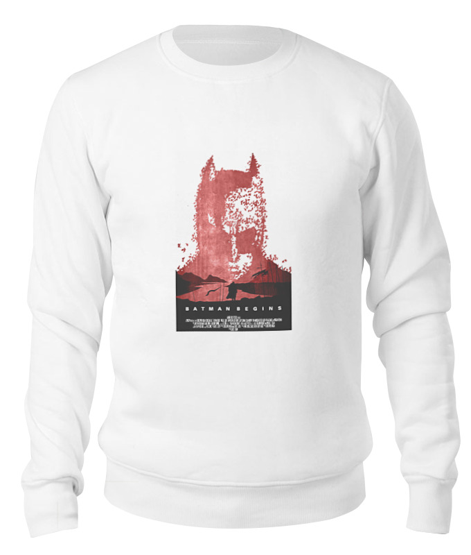

Свитшот унисекс Printio Batman begins белый L, Batman begins