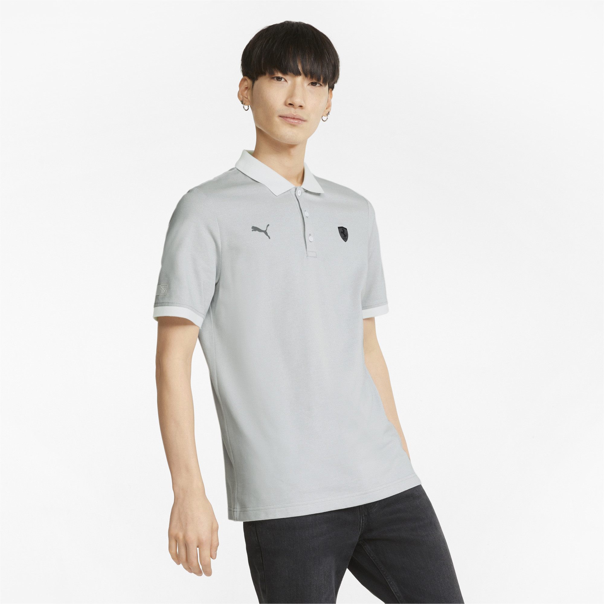 фото Футболка мужская puma ferrari style 2 tone polo белая 2xl