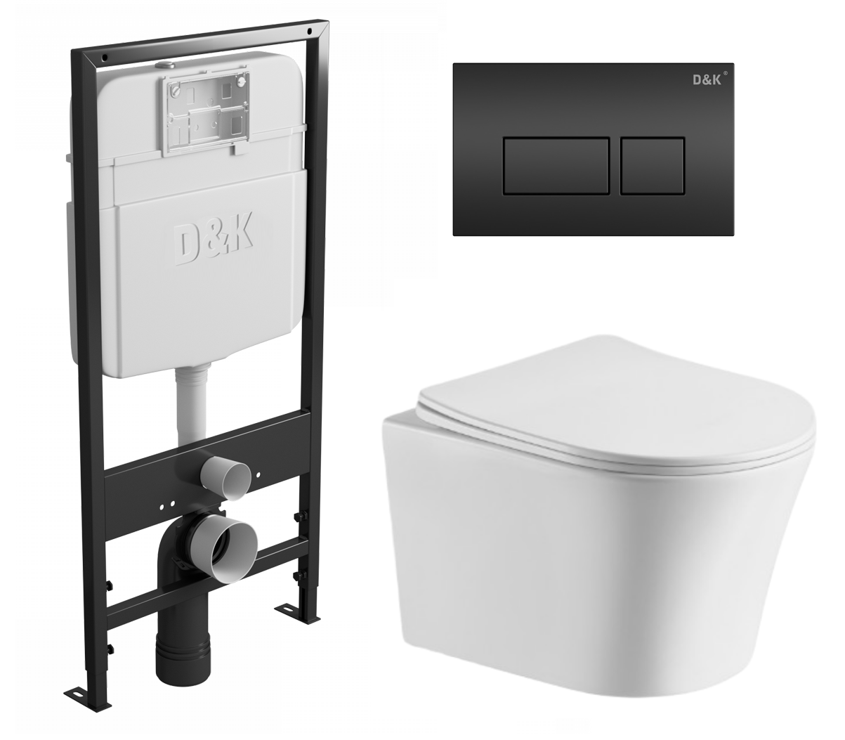 

Комплект: инсталляция D&K + унитаз Adige Aria + кнопка прямоугольная черная, 534535