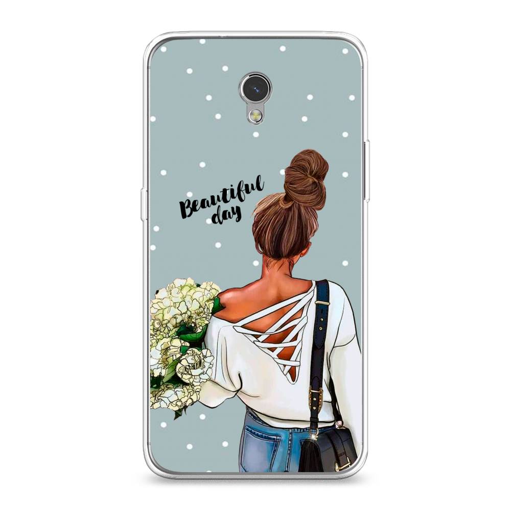 

Чехол Awog на ZTE Blade V7 / ЗТЕ Блэйд V7 "Beautiful day", Голубой;коричневый;бежевый, 131150-6