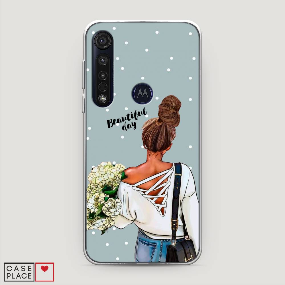 

Чехол Awog на Motorola Moto G8 Plus / Моторола Мото G8 Plus "Beautiful day", Голубой;коричневый;бежевый, 241450-6