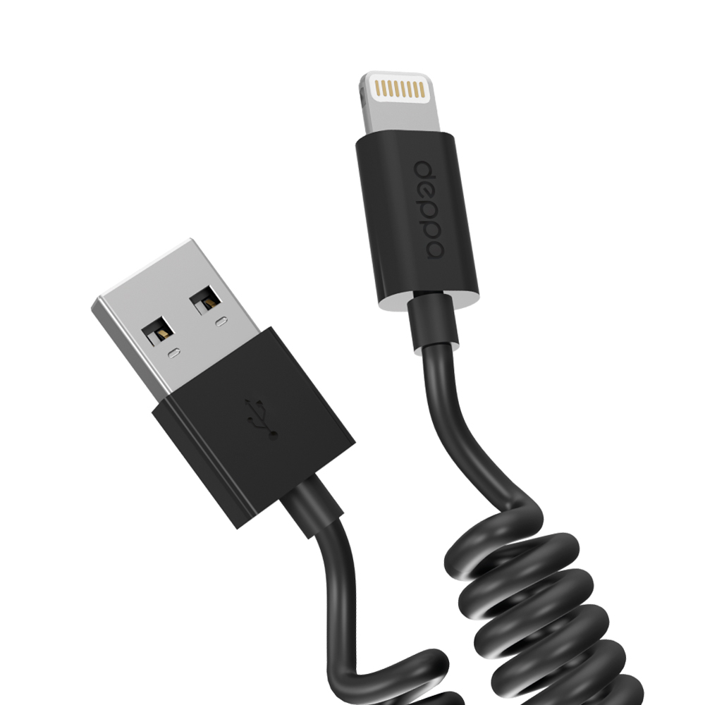 

Кабель USB 2.0 - Lightning, витой, 1.5м, черный, Deppa, 72121-OZ