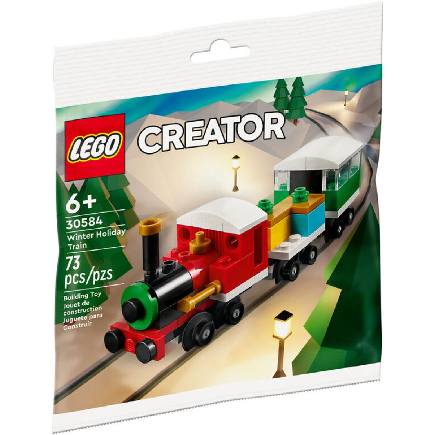 Конструктор LEGO Зимний праздничный поезд, Winter Holiday Train Set, 73 детали, 30584 lego disney праздничный поезд диснея 43212
