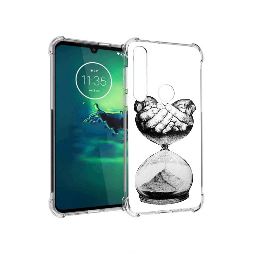 Чехол MyPads Tocco для Motorola Moto G8 Plus часы жизни черно белый (PT227062.344.669)
