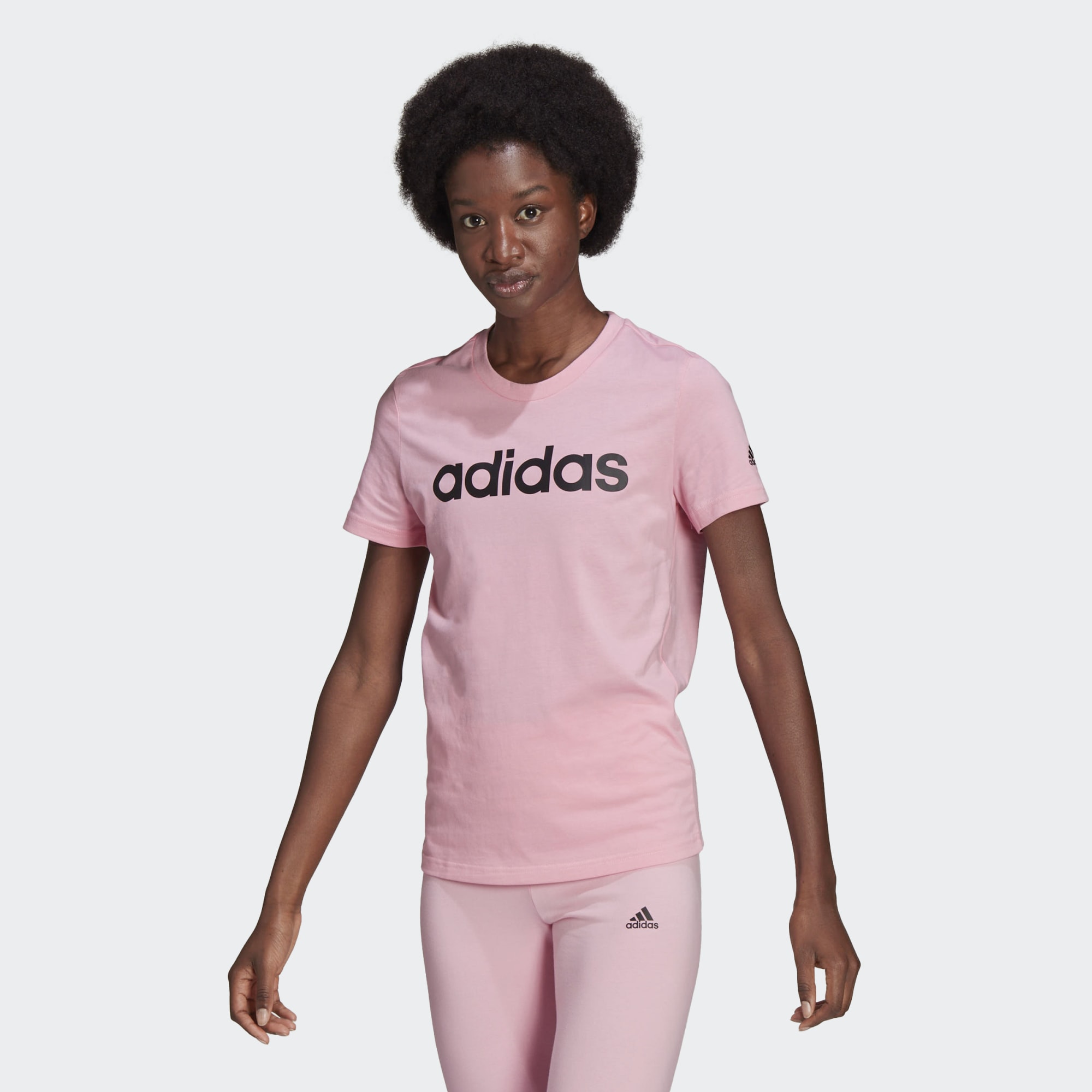 фото Футболка женская adidas lin t-shirt розовая 2xl