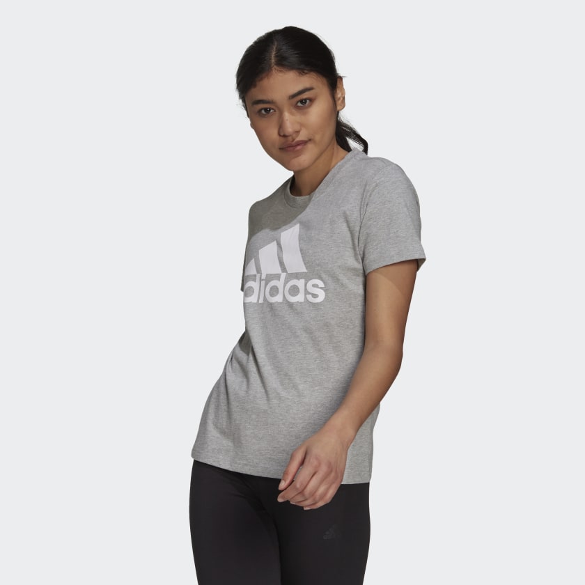 фото Футболка женская adidas w bl tee серая xs