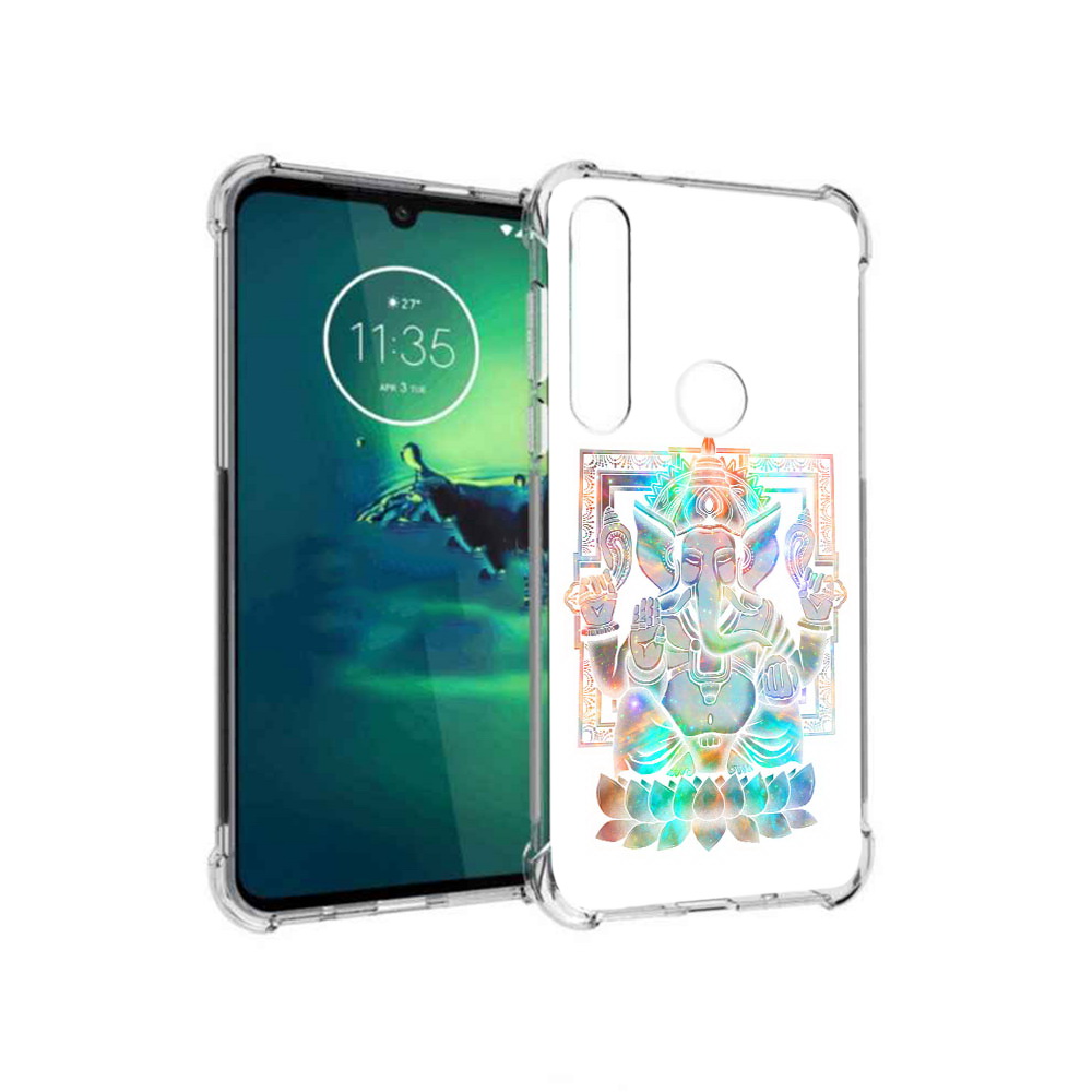 

Чехол MyPads Tocco для Motorola Moto G8 Plus умный слон (PT227062.344.654), Прозрачный, Tocco