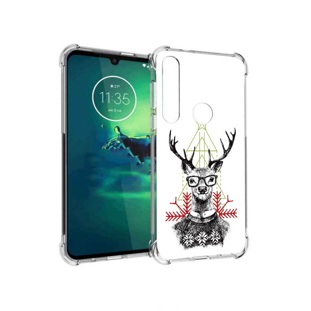 

Чехол MyPads Tocco для Motorola Moto G8 Plus умный олень (PT227062.344.652), Прозрачный, Tocco