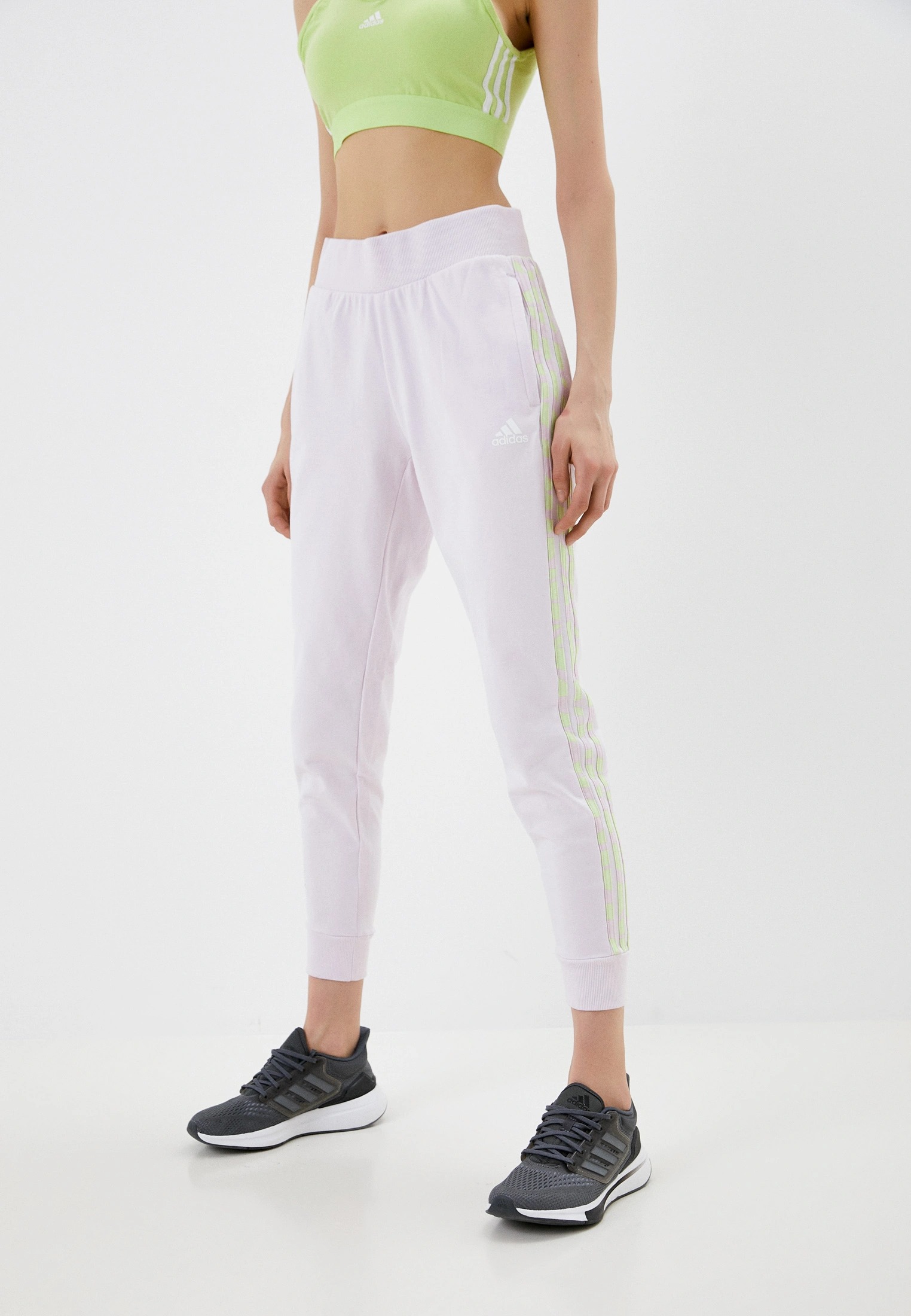 фото Спортивные брюки женские adidas tiger print pants розовые xl