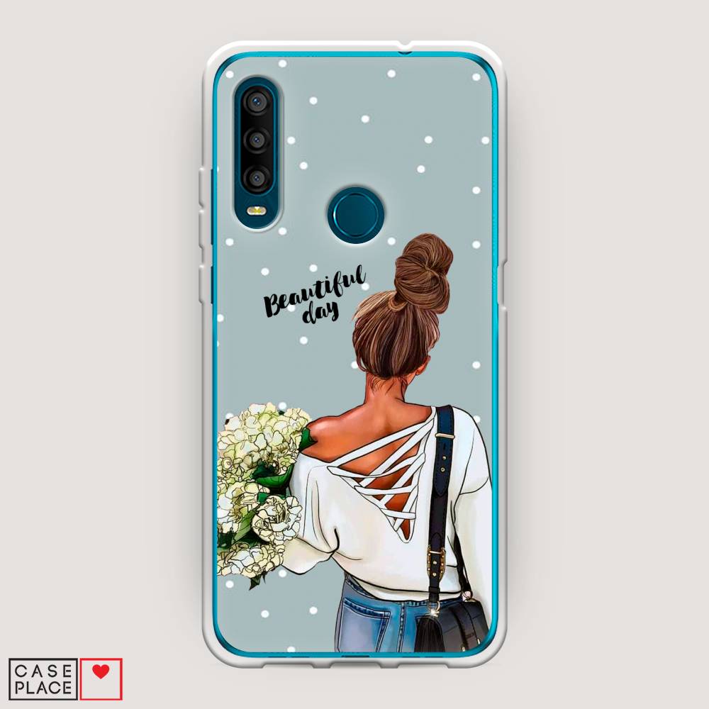 

Чехол Awog на Alcatel 1SE (2020) / Алкатель 1SE (2020) "Beautiful day", Голубой;коричневый;бежевый, 171250-6