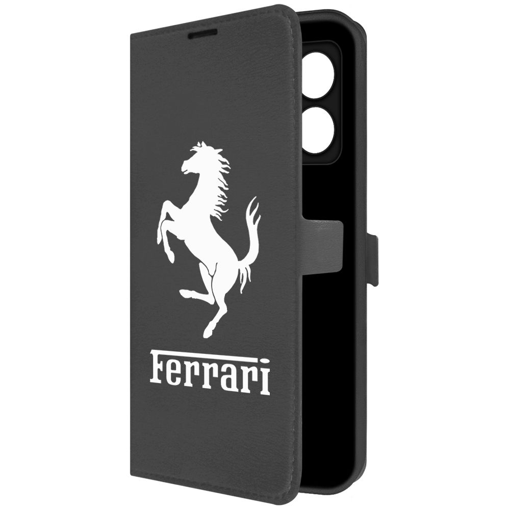 

Чехол-книжка Krutoff Eco Book для Xiaomi Redmi Note 12 4G Ferrari черный