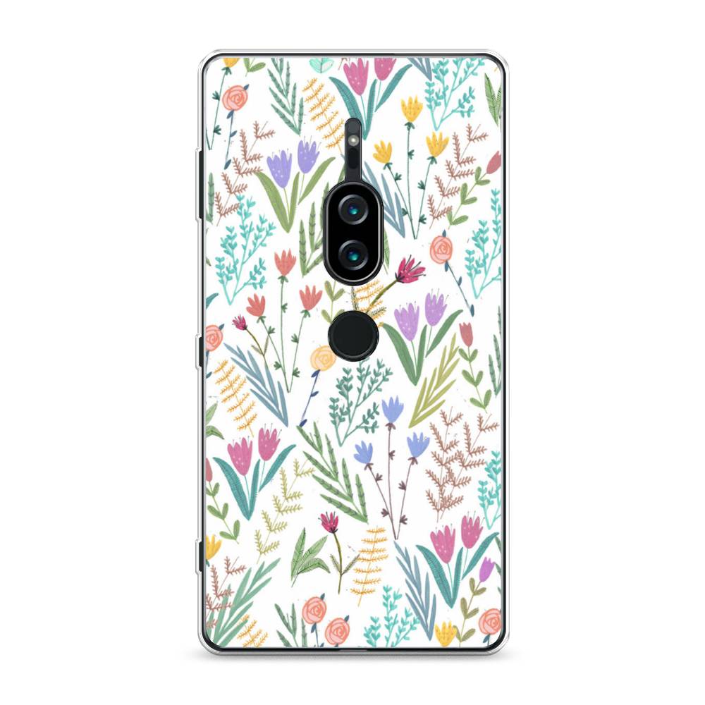 

Силиконовый чехол "Полевые цветы рисунок" на Sony Xperia XZ2 Premium, 53350-8