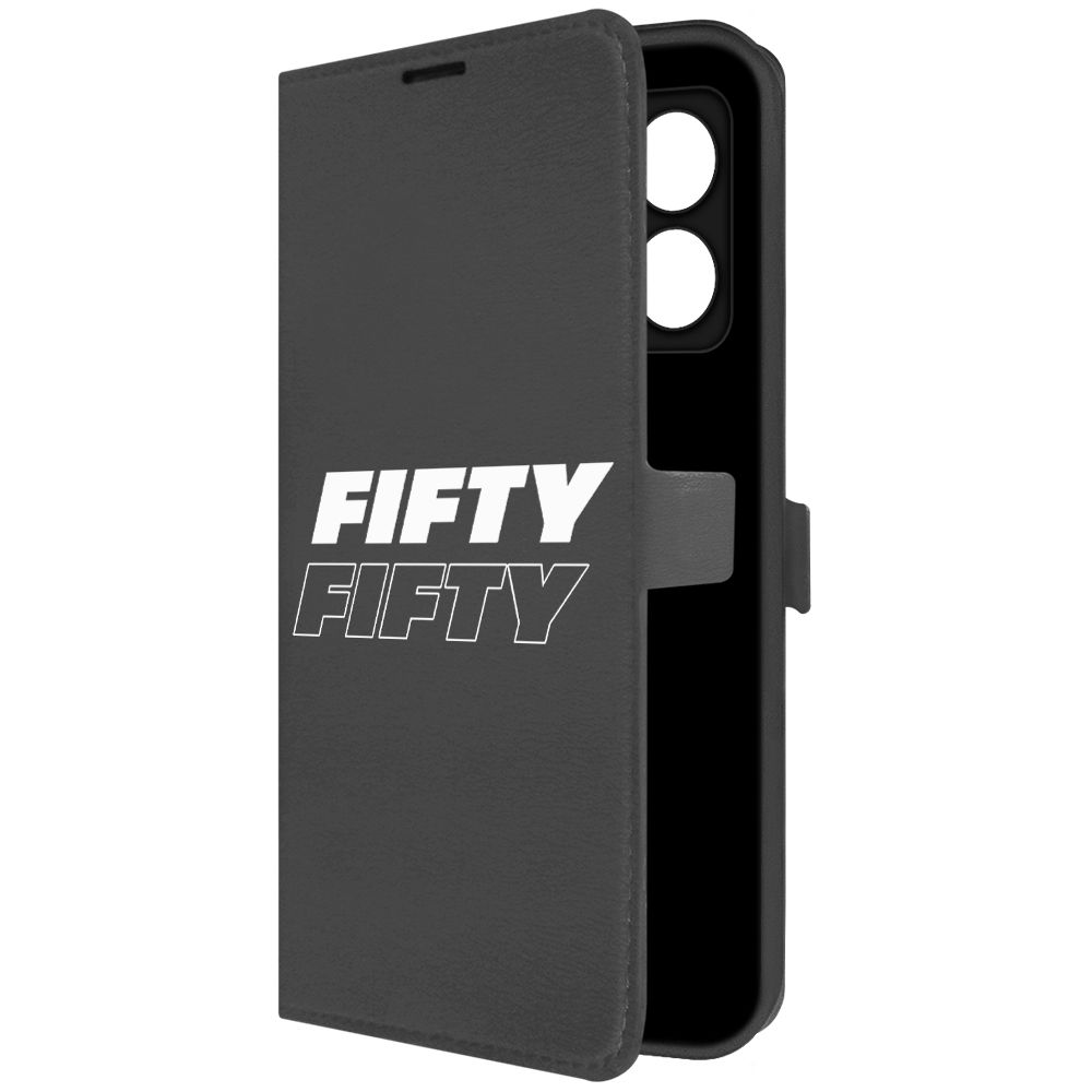 

Чехол-книжка Krutoff Eco Book для Xiaomi Redmi Note 12 4G Fifty Fifty, Черный