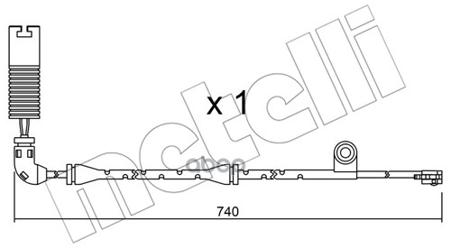 Датчик Износа Тормозных Колодок METELLI su195 1481₽