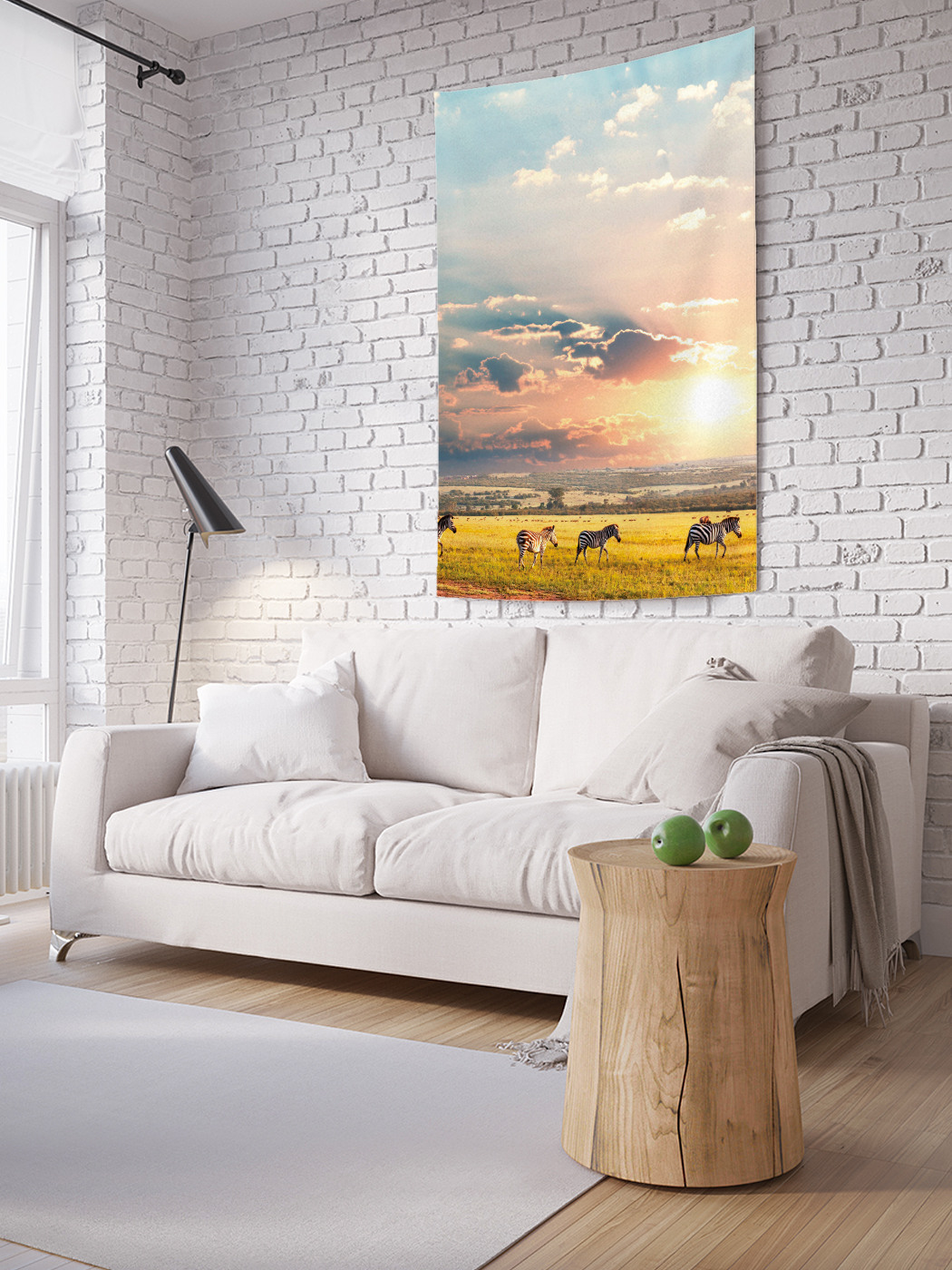 

Вертикальное фотопанно на стену JoyArty Зебры на рассвете 100x150 см, Зебры на рассвете