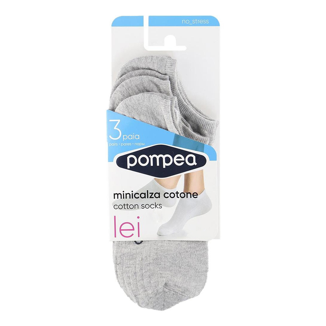 Комплект носков женских Pompea серых 35-38