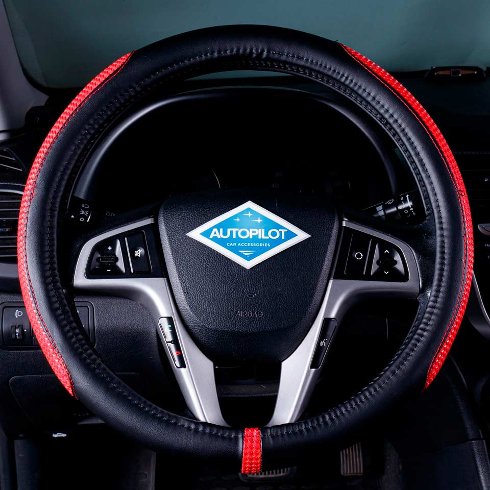 

Оплетка на руль Автопилот Subaru-2755-BLW-001021 Субару Форестер (2018-2021) внедорожник, Черный;красный