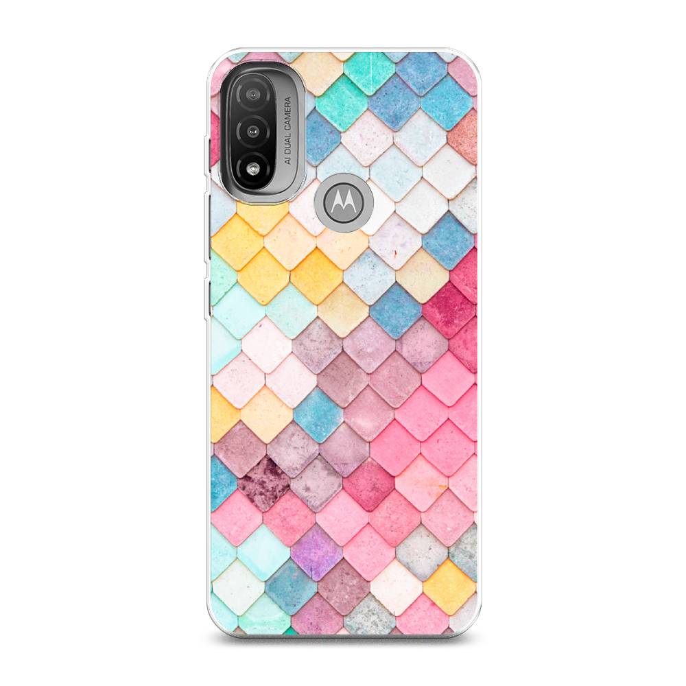 фото Силиконовый чехол "нежные ромбики" на motorola moto e20 awog