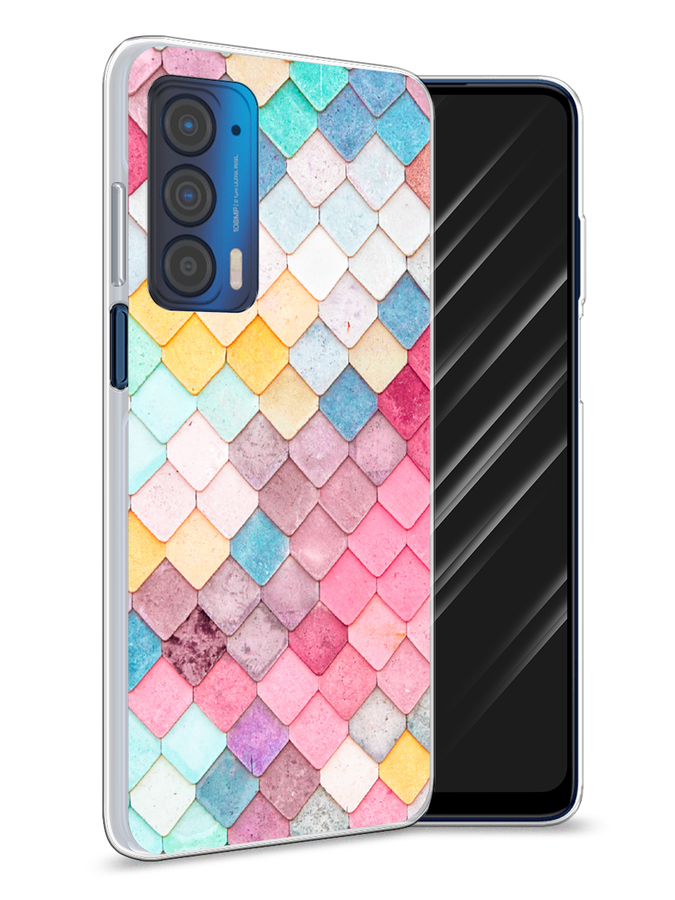 

Чехол Awog на Motorola Edge (2021) "Нежные ромбики", Разноцветный, 242950-4