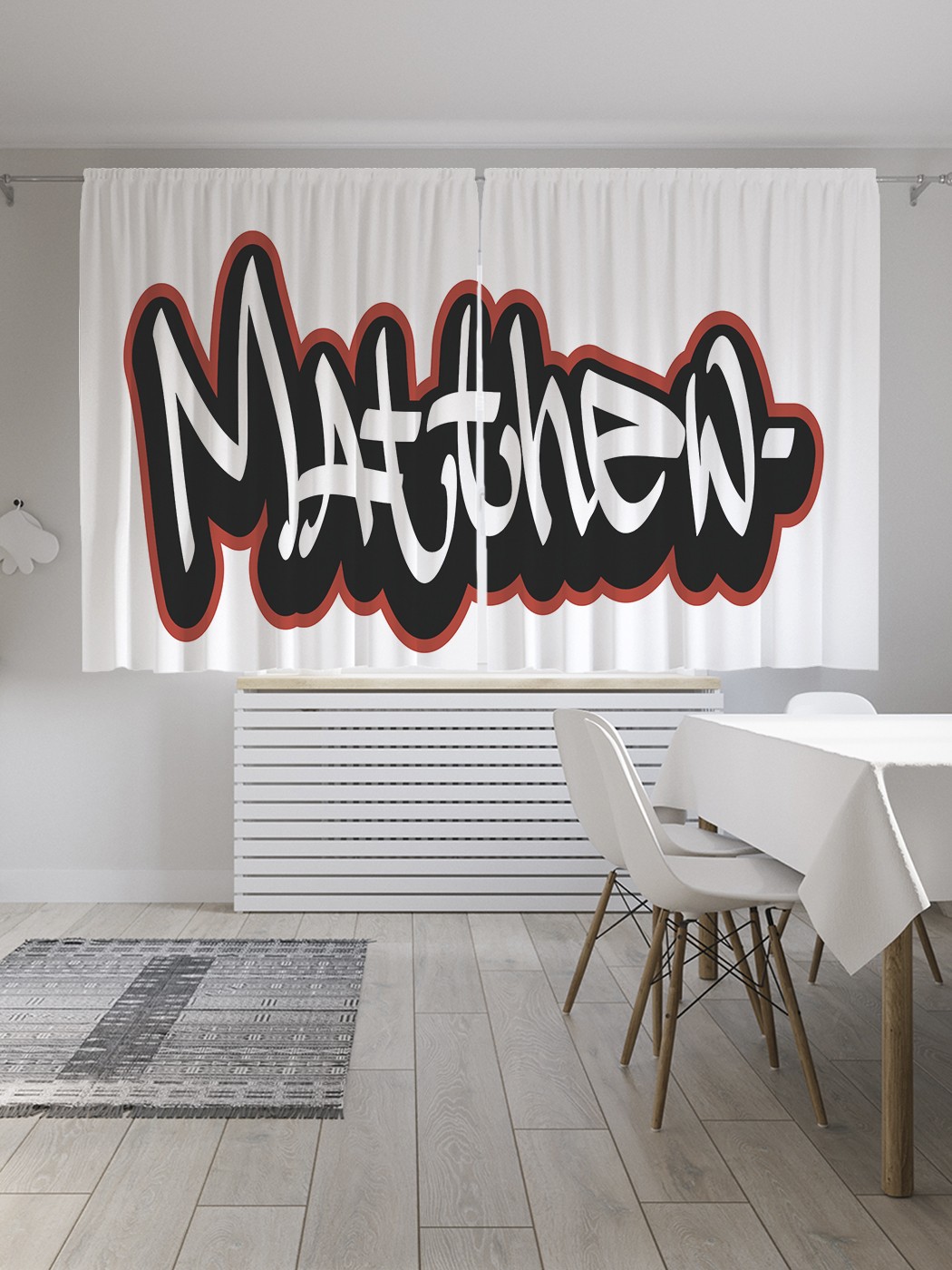 фото Классические шторы joyarty "мэтью", серия oxford delux, 2 полотна 145x180 см