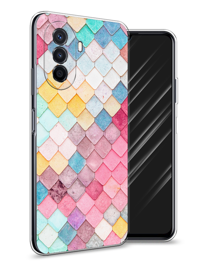 

Чехол Awog на Huawei Nova Y70 "Нежные ромбики", Разноцветный, 6109150-4