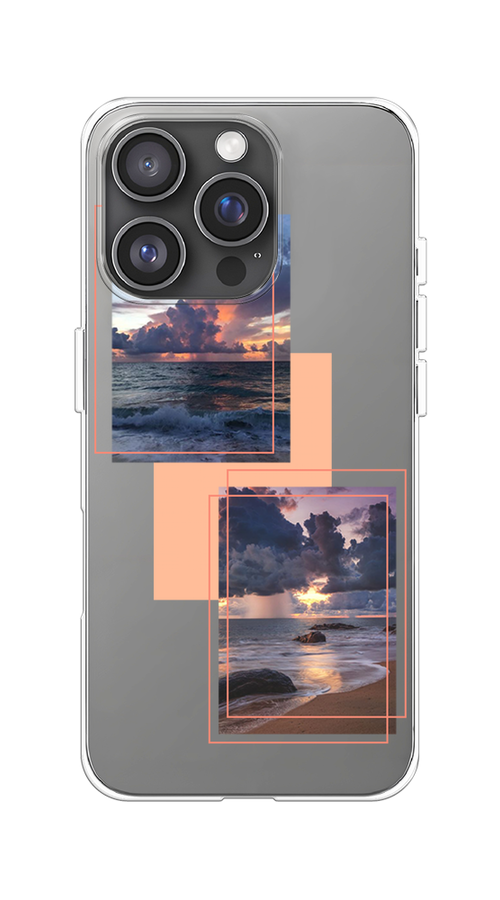 

Чехол на Apple iPhone 16 Pro "Sky collage", Розовый;прозрачный;синий, 16250-1