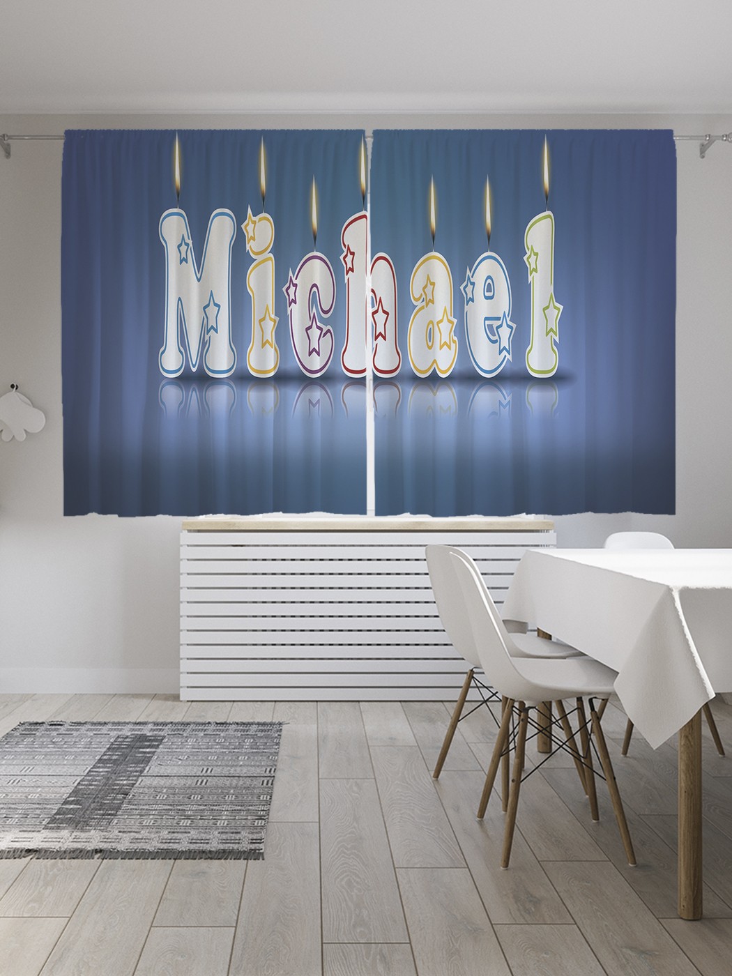 

Классические шторы JoyArty "Михаил", серия Oxford DeLux, 2 полотна 145x180 см, Михаил
