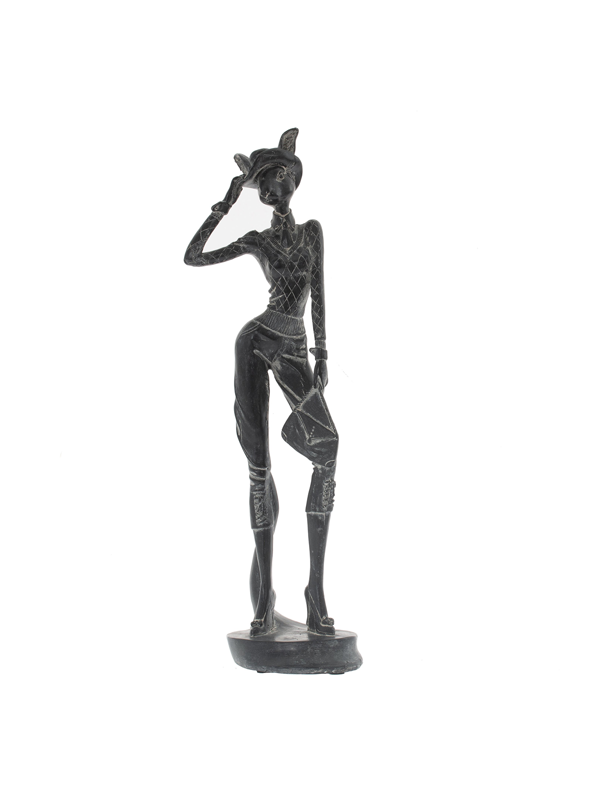 

Фигурка декоративная Remecoclub Зайчиха, из полимера, 37x12x8,5 см, Серый