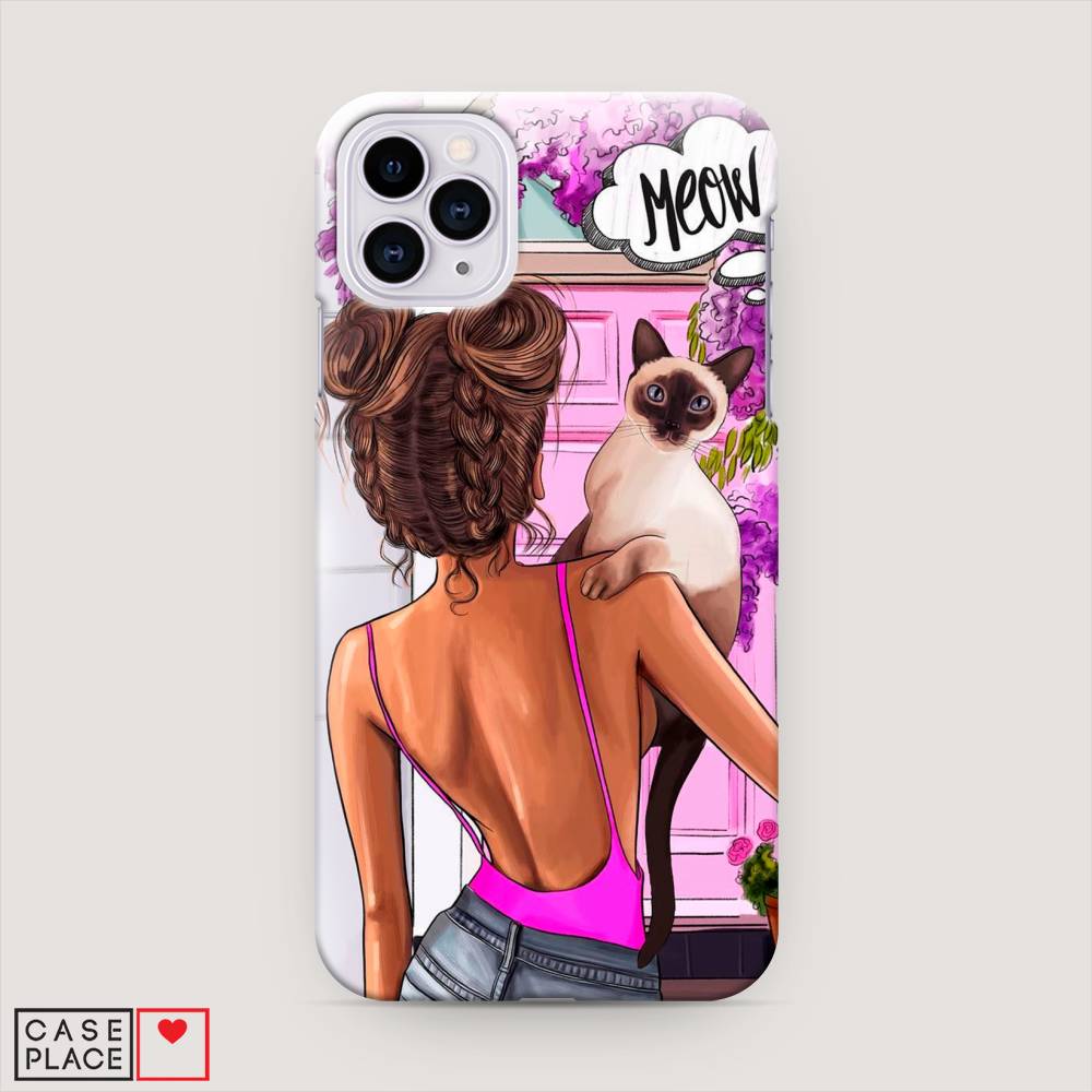 

Пластиковый чехол "Девушка с кошкой" на Apple iPhone 11 Pro Max, 12220-5